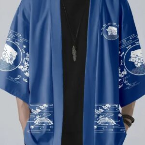 Kimono japonais bleu — Kaito vue 4