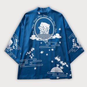 Kimono japonais bleu — Kaito vue 2