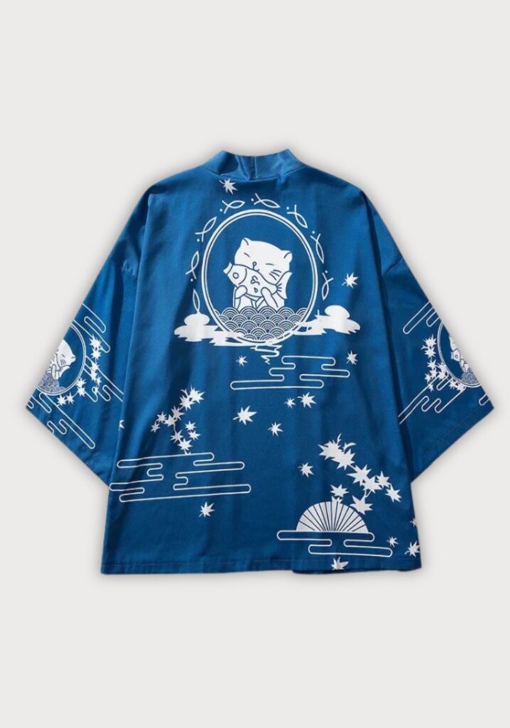Kimono japonais bleu — Kaito