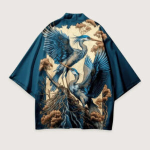 Kimono japonais homme aigle — Washi vue 2