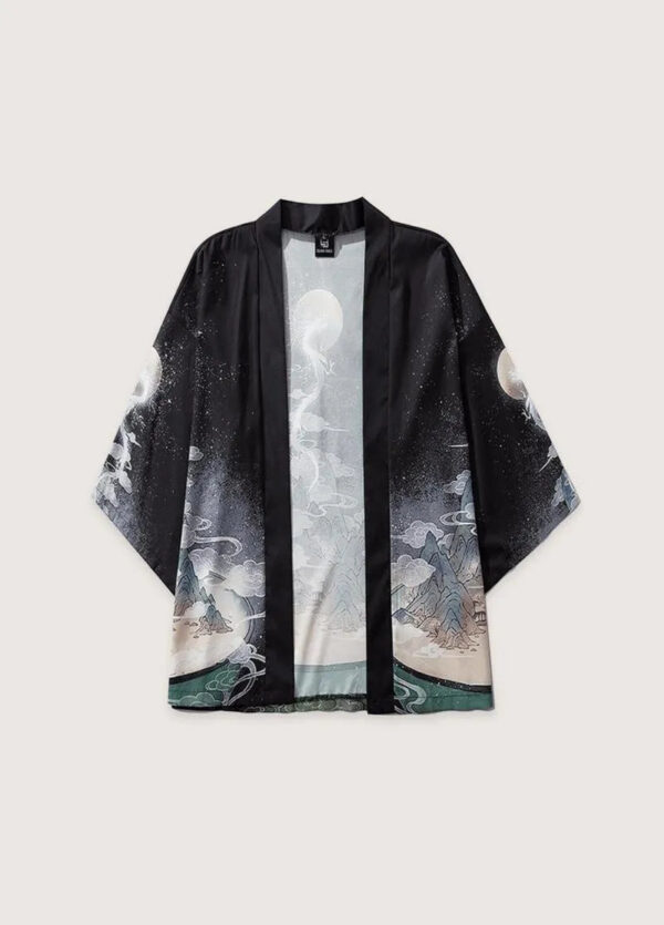 Kimono japonais homme lune — Tsuki