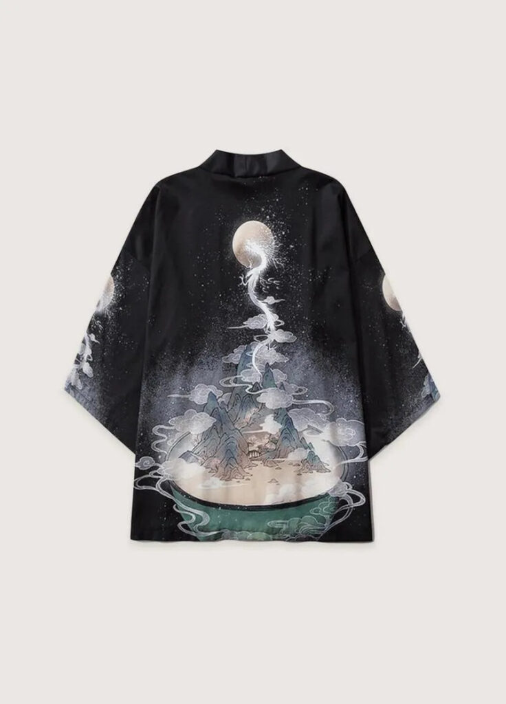 Kimono japonais homme lune — Tsuki