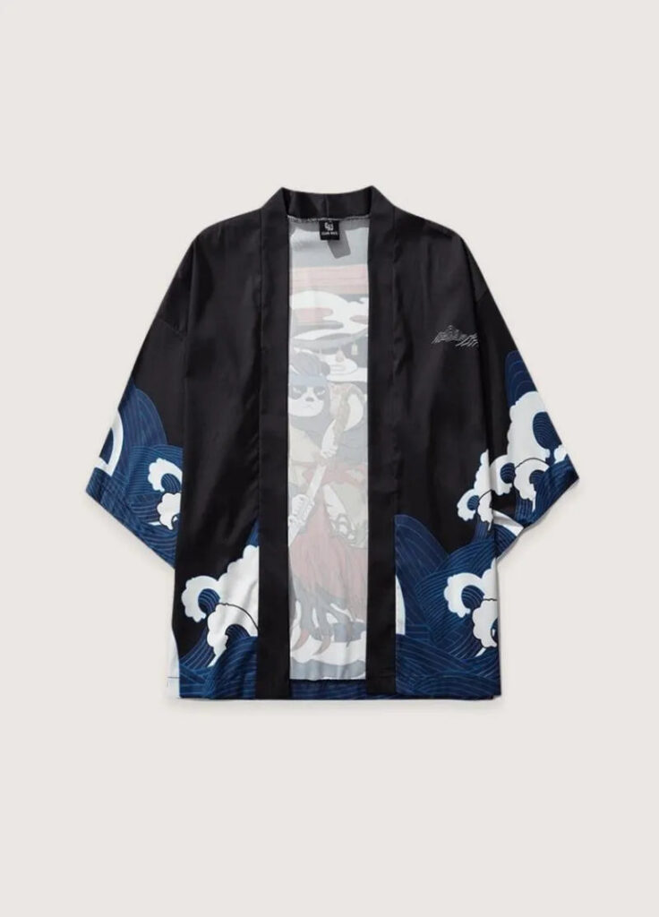 Kimono japonais homme samourai panda — Bushi