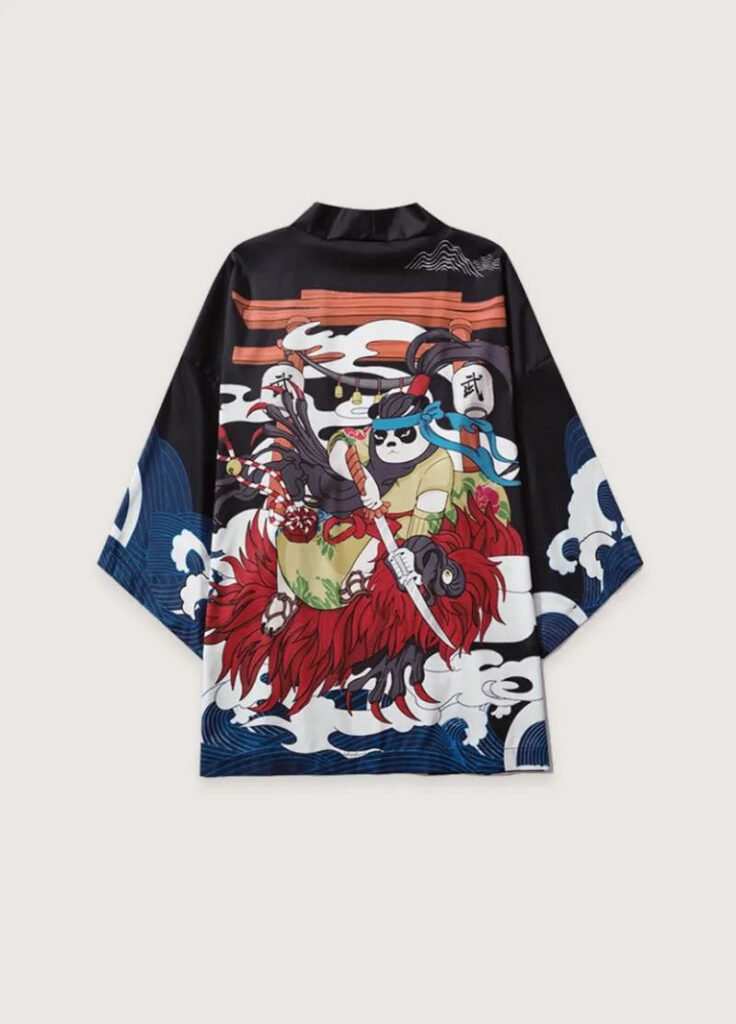 Kimono japonais homme samourai panda — Bushi
