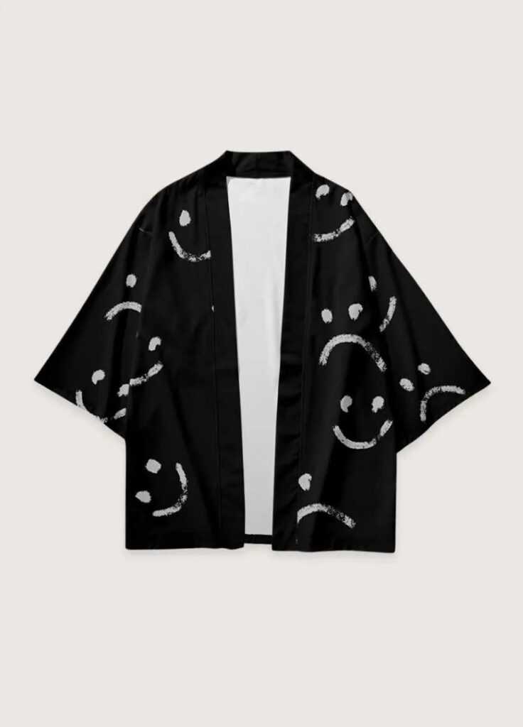 Kimono japonais noir homme — Egao