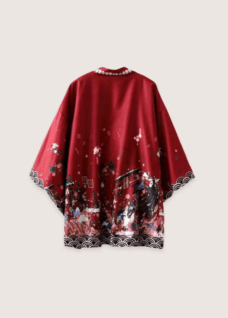 Kimono japonais — Rouge Mystique