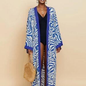 Kimono long à motif zébré vue 4