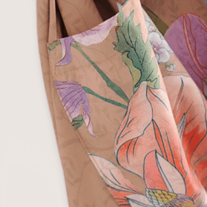 Kimono long beige rosé — Fleur et Paon Bohème vue 5