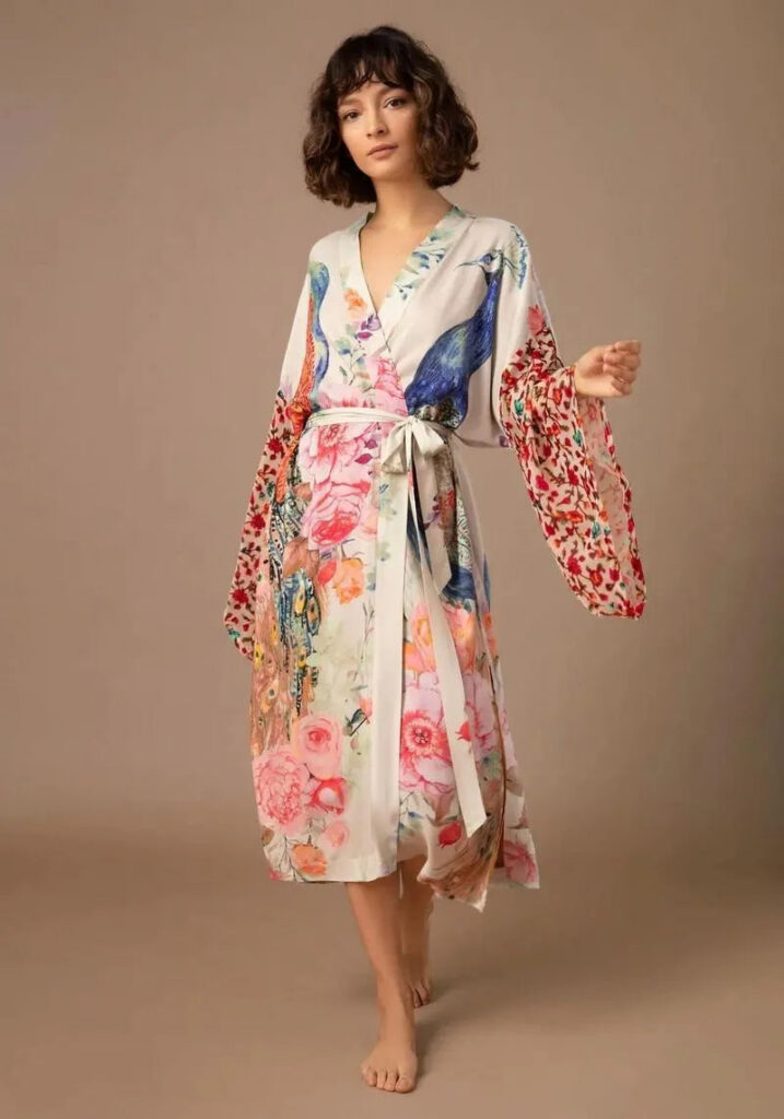 Kimono long blanc femme — Shiro