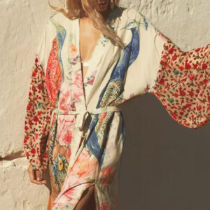 Kimono long blanc femme — Shiro vue 5