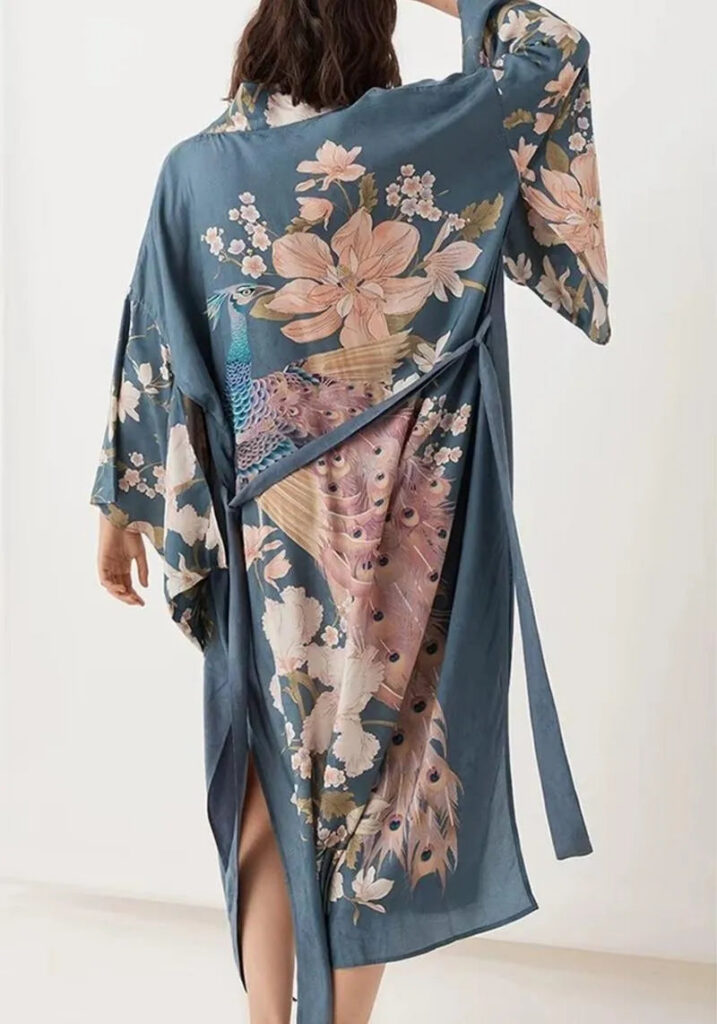 Kimono long bleu — Aoi