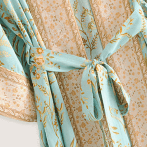Kimono long bleu — Daisy Bohème vue 4