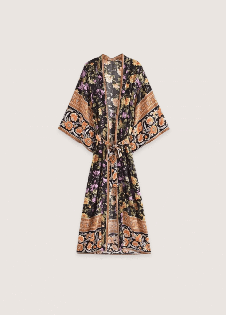 Kimono long bohème — Jardin Nocturne