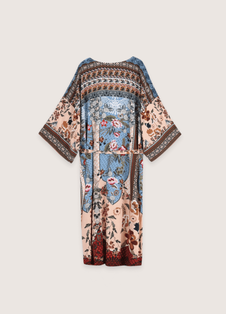 Kimono long — Bohème Patchwork Multicolore
