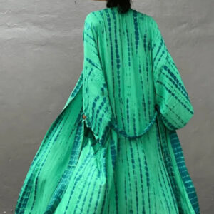 Kimono long bohème vert — Midori
