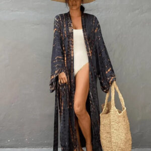 Kimono long coton gris — Hai