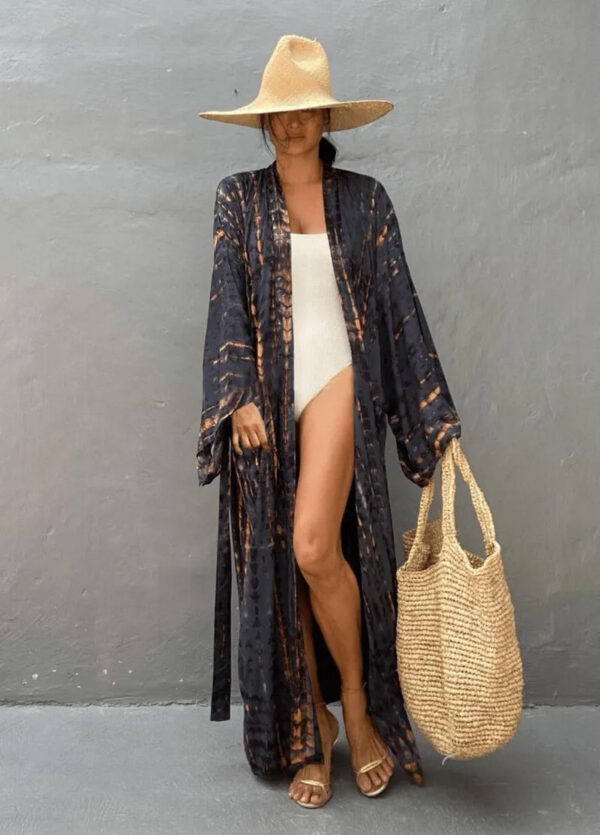Kimono long coton gris — Hai
