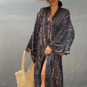 Kimono long coton gris — Hai vue 3