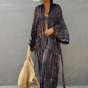 Kimono long coton gris — Hai vue 5