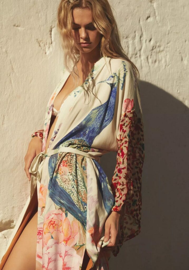 Kimono long de plage — Cache-Cœur