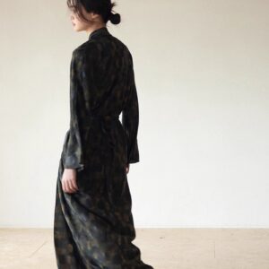kimono en satin rose pour femme — Kujaku vue 4