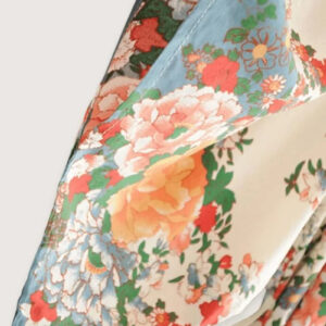 Kimono long femme bohème beige — Yume vue 3