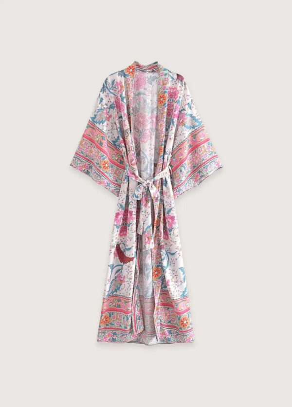 Kimono long femme été fleuri — Natsu