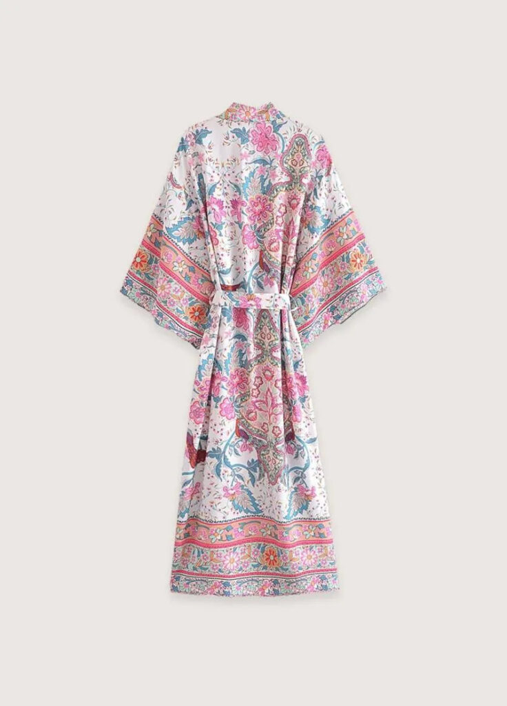 Kimono long femme été fleuri — Natsu