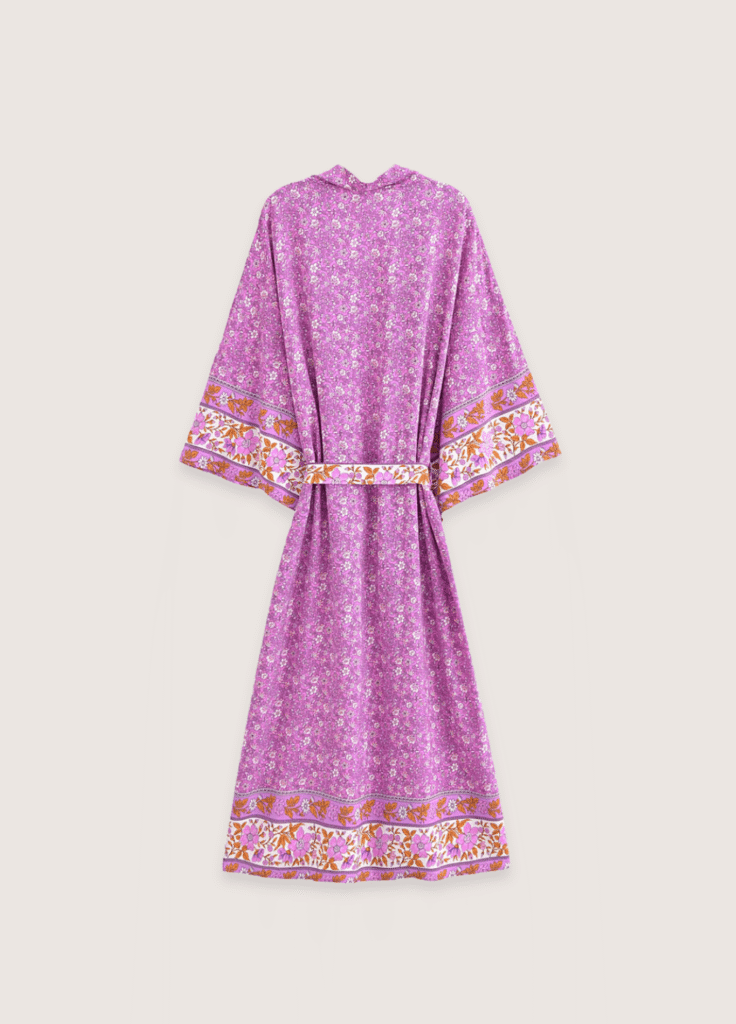 Kimono long — Floral Fuchsia