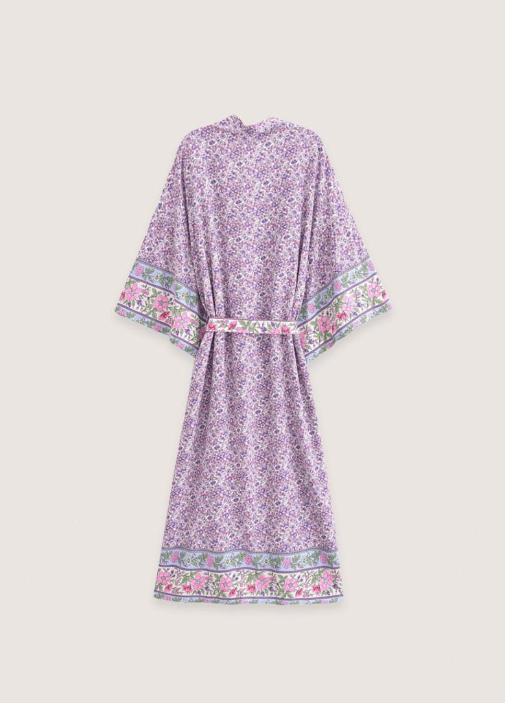 Kimono long — Floral Lilas