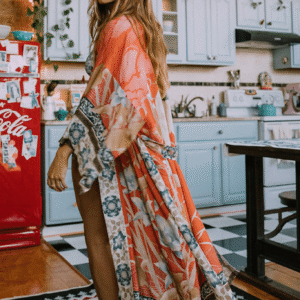 Kimono long — Grue Orange