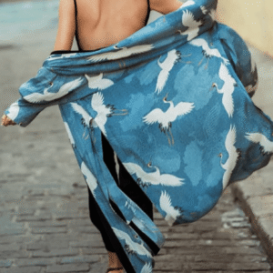 Kimono long — Grues Célestes