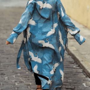 Kimono long — Grues Célestes vue 3