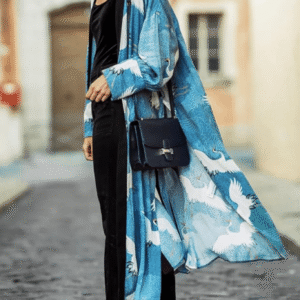 Kimono long — Grues Célestes vue 2
