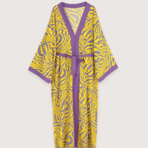 Kimono long jaune violet — Zebura