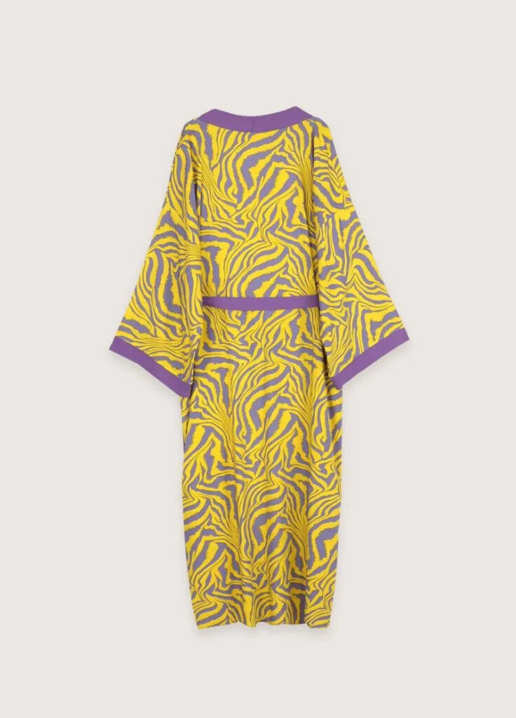 Kimono long jaune violet — Zebura