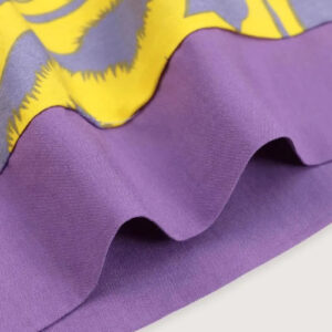 Kimono long jaune violet — Zebura vue 3