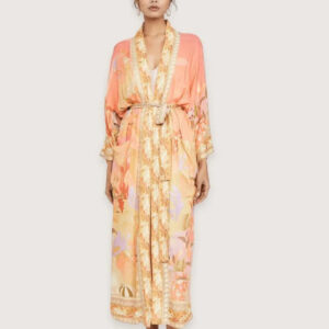 Kimono long manche orange — Ningyo vue 2