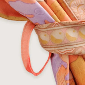 Kimono long manche orange — Ningyo vue 5
