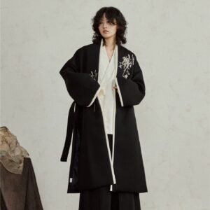 Kimono long noir — Yūrei vue 3