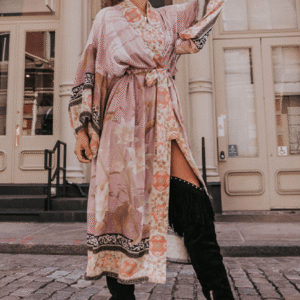 Kimono long — Rose Bohème