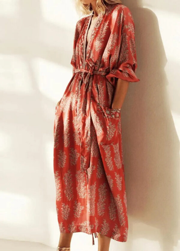 Kimono long rouge — Beni