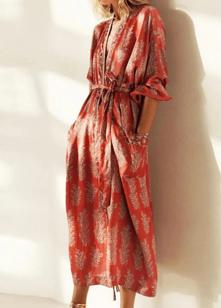 Kimono long rouge — Beni