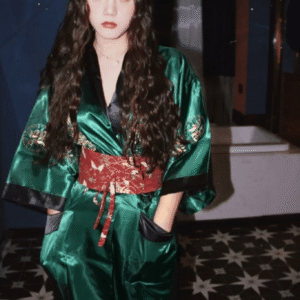 Kimono long soie — Kinryū vue 5