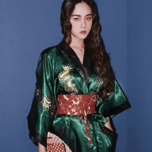 Kimono long soie — Kinryū vue 2