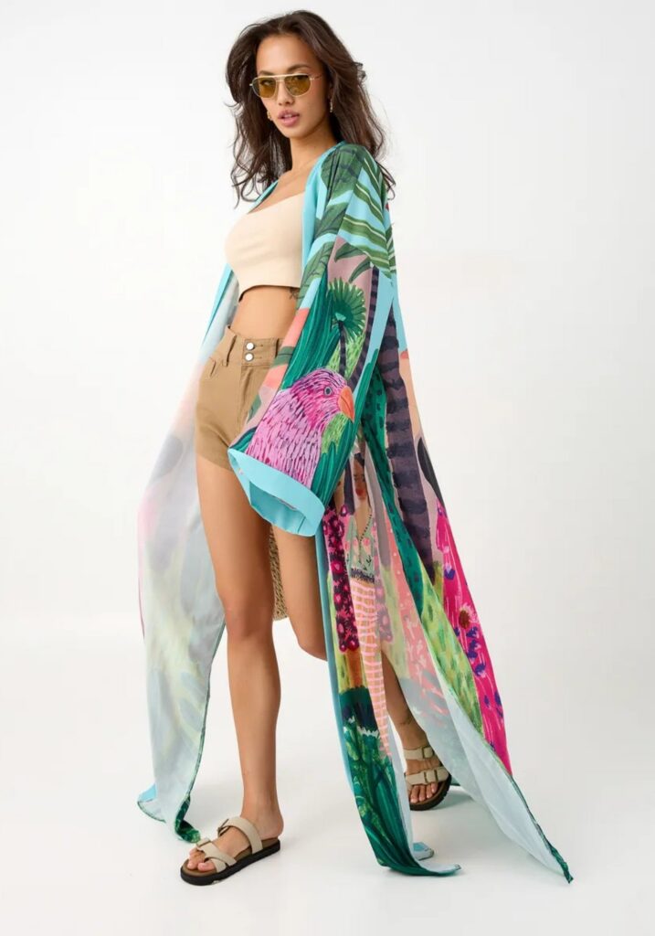 Kimono long tropical — Palmaïa