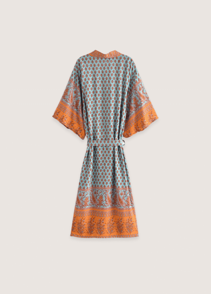 Kimono long turquoise — Daisy Bohème