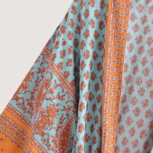 Kimono long turquoise — Daisy Bohème vue 3