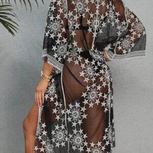 Kimono noir transparent — Constella vue 2