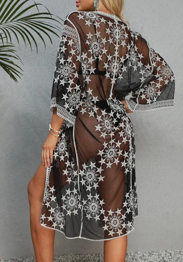 Kimono noir transparent — Constella
